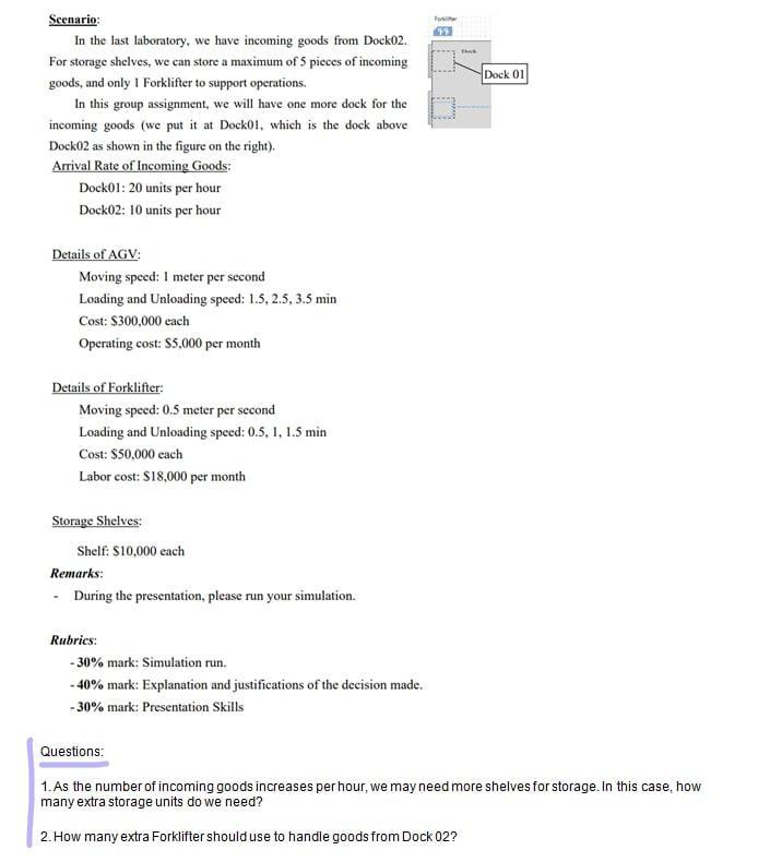 Don't copy the other answer... Dock 01 Scenario
