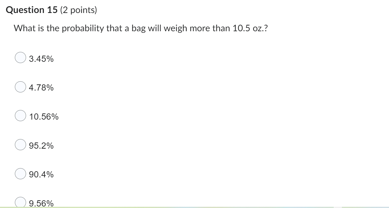 A potato chip filling process has a lower