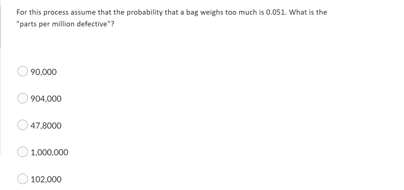 A potato chip filling process has a lower