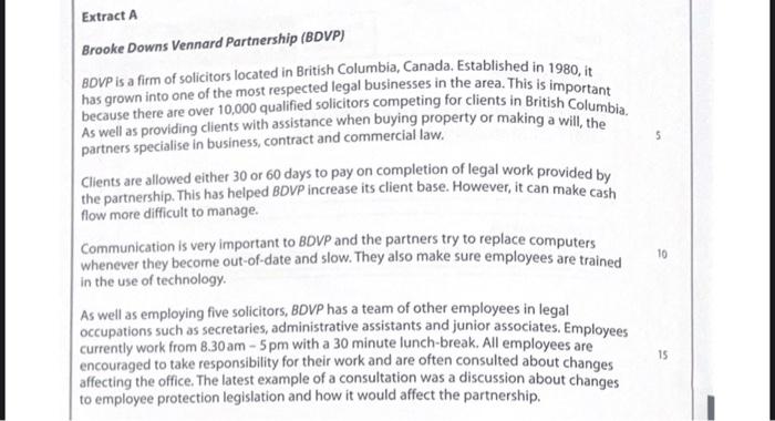 Extract A Brooke Downs Vennard Partnership (BDVP)