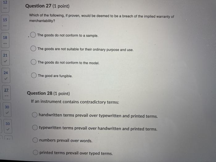 This is Business Law. Please answer all! 12