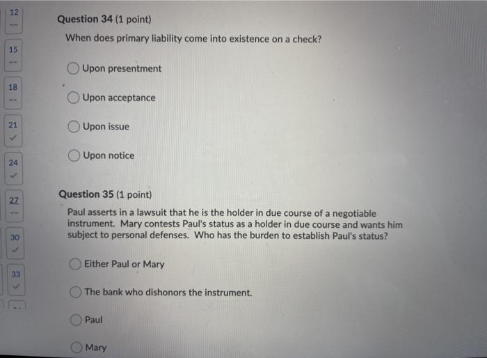 This is Business Law. Please answer all! 12