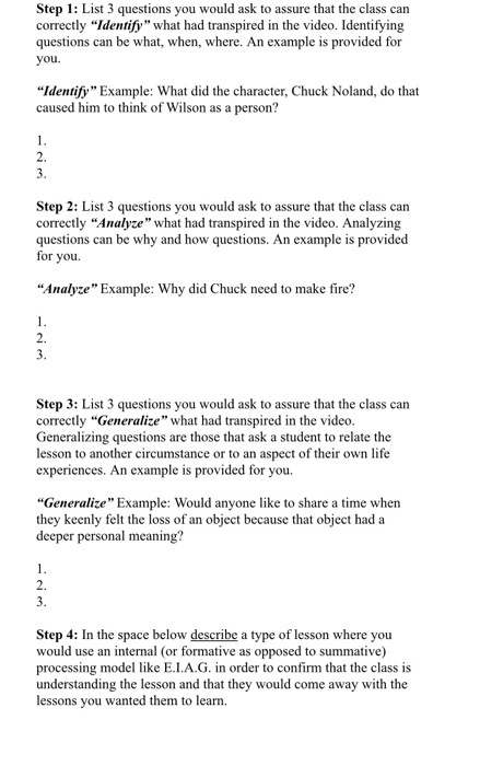 Experience, Identify, Analyze and Generalize