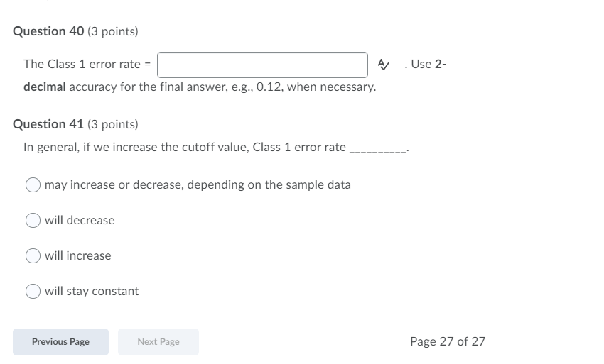 [Chapter 9) Classification Confusion Matrix The