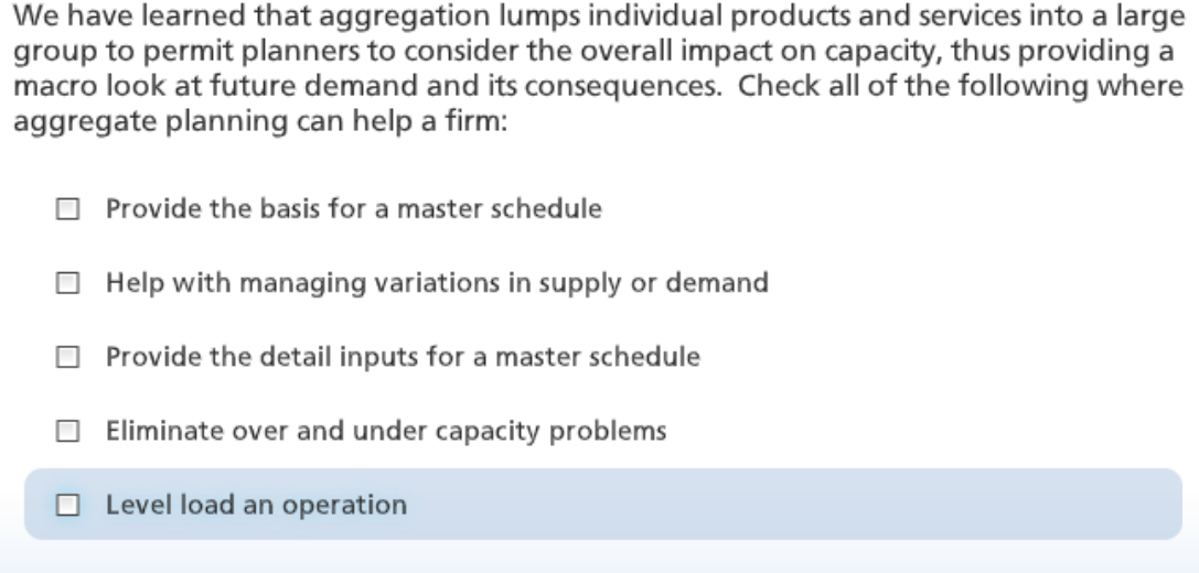 We have learned that aggregation lumps individual