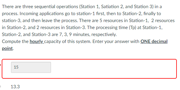There are three sequential operations (Station 1,