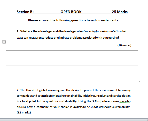 Section B: OPEN BOOK 25 Marks Please answer the
