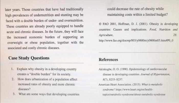 Answer the 3 case study questions with a minimum