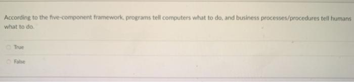 will rate! According to the five-component