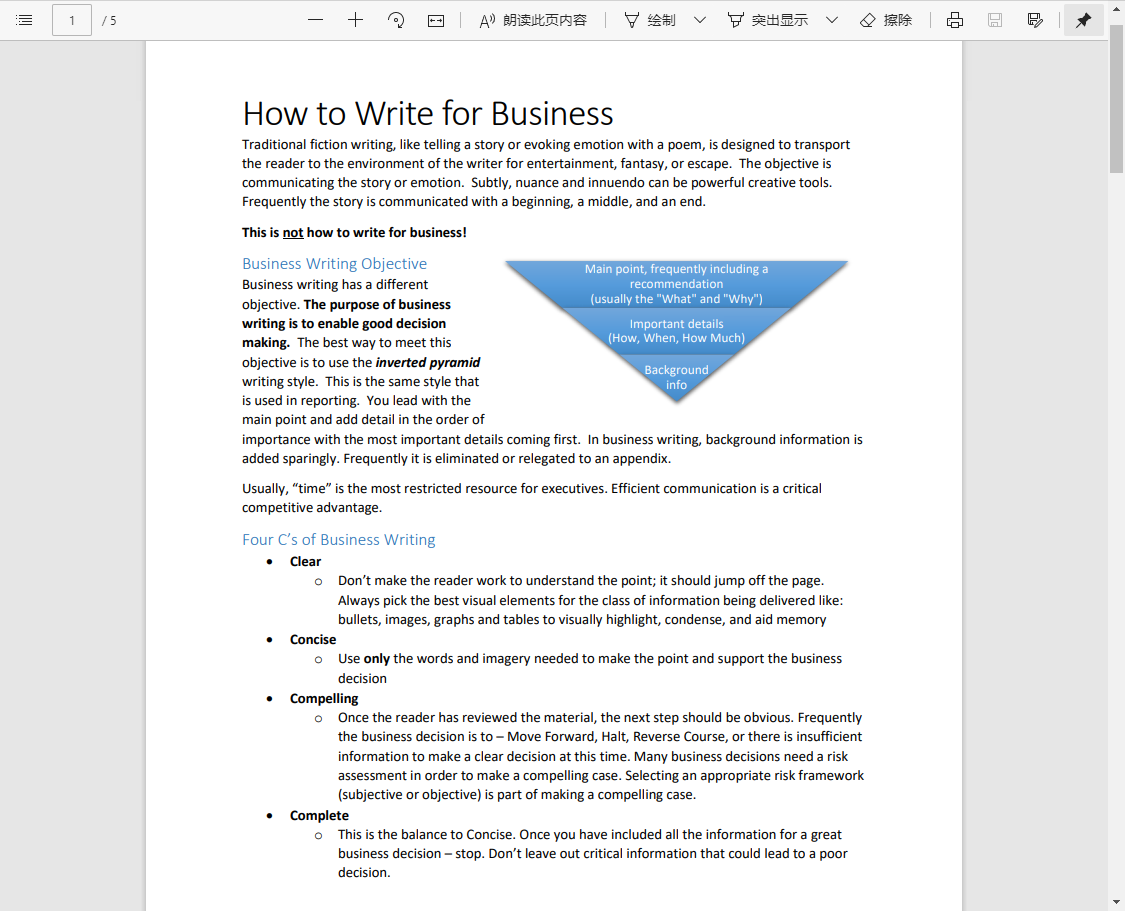 Till 1 / 5 A g op How to Write for Business