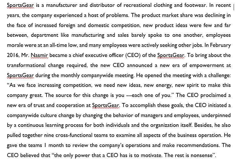 The question is Identify and explain two