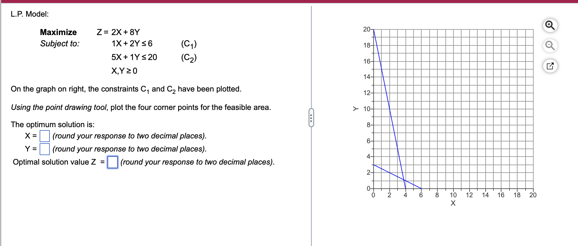 L.P. Model: 20- Maximize Subject to: 18- Z= 2X +