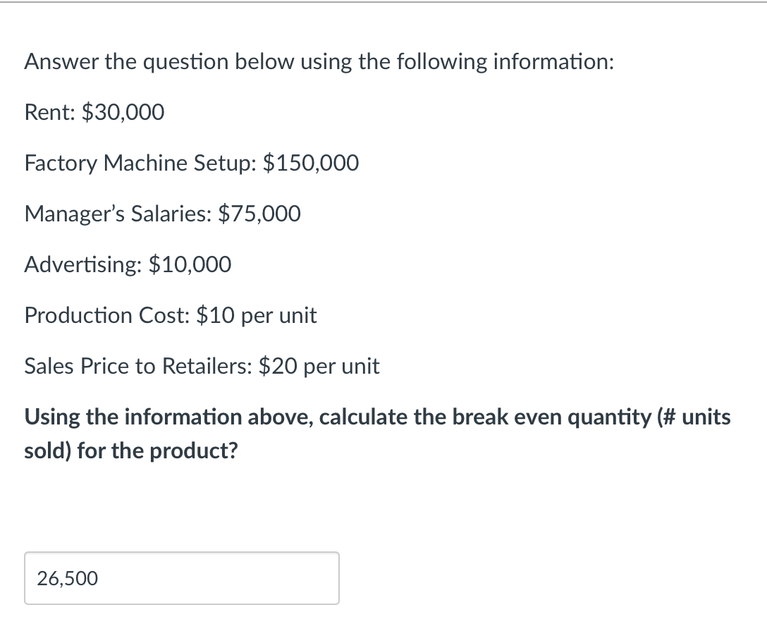 Answer the question below using the following