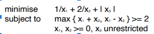 Prove if the optimization problem below is