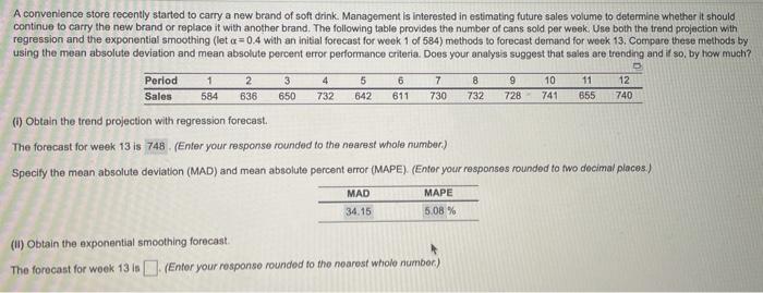 please find the exponential smoothing forecast