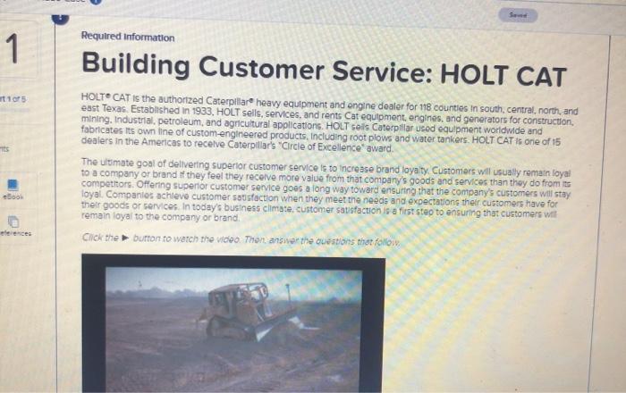 TS The most important thing to HOLT customers is