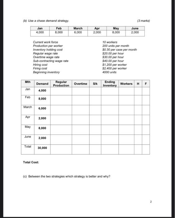 Q2, kindly please answer with step (3 marks) (b)