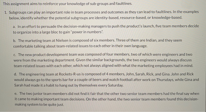 Please answer :) This assignment aims to