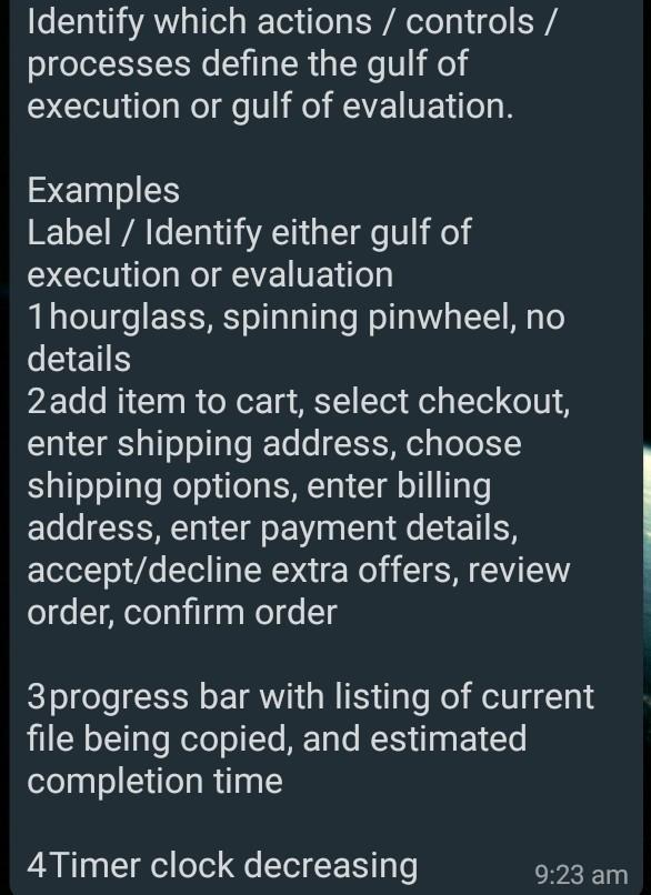 Identify which actions / controls / processes