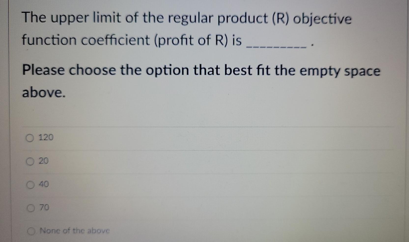 Consider the following linear programming