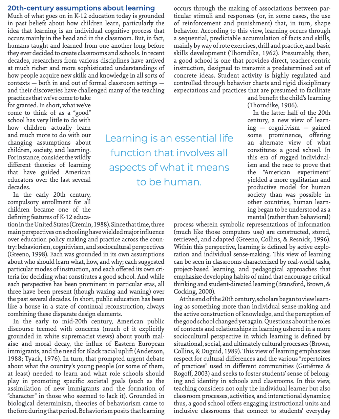 Describe how learning happens. How do you know it