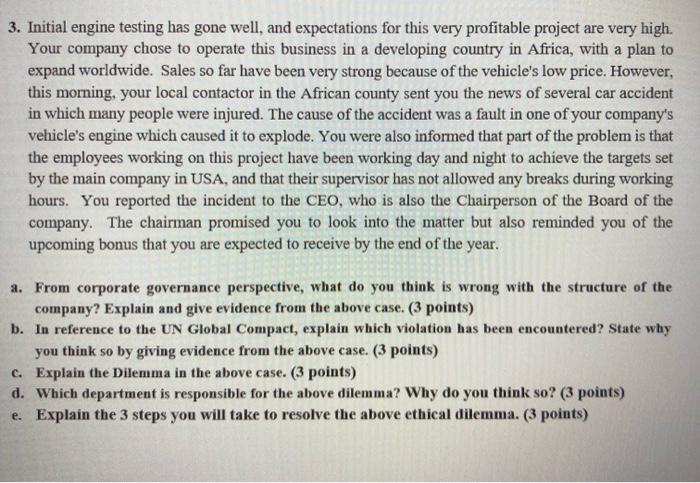 Part 2: Read the mini Cases below and answer the