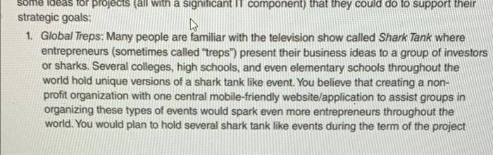 some Ideas for projects (all with a significant