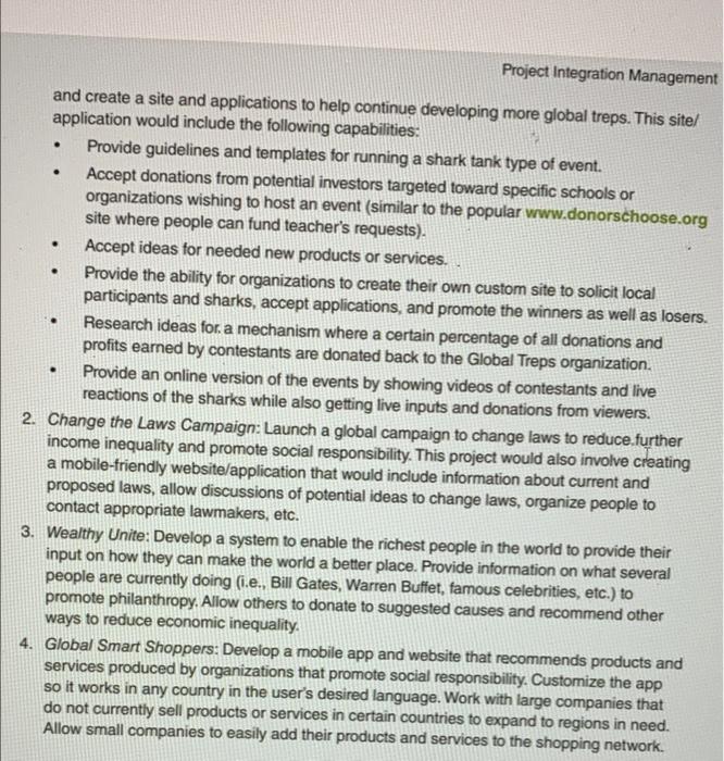 some Ideas for projects (all with a significant