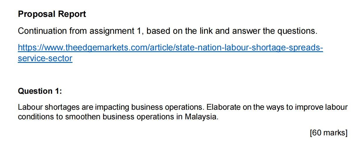 Proposal Report Continuation from assignment 1 ,