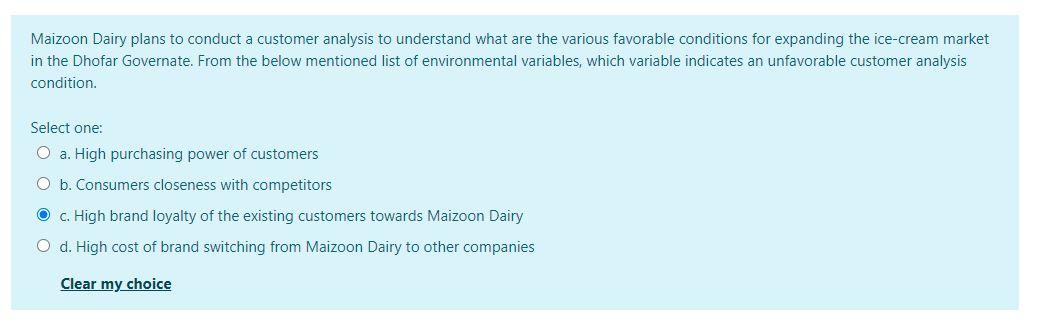 Maizoon Dairy plans to conduct a customer