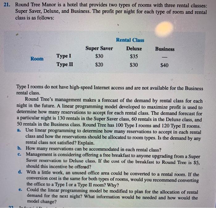 please help me solve using excel and solver. 21.