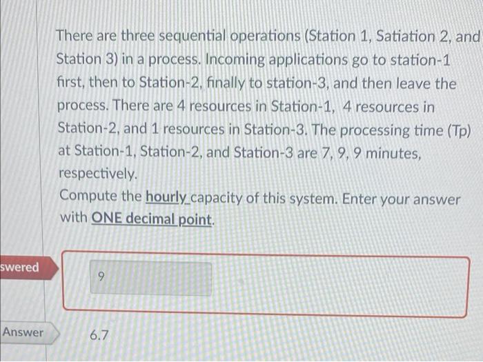 There are three sequential operations (Station 1,