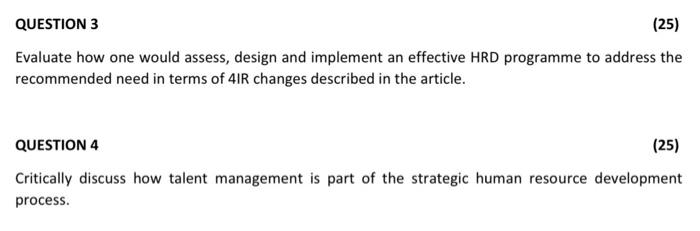 Correct subject: Strategic training and