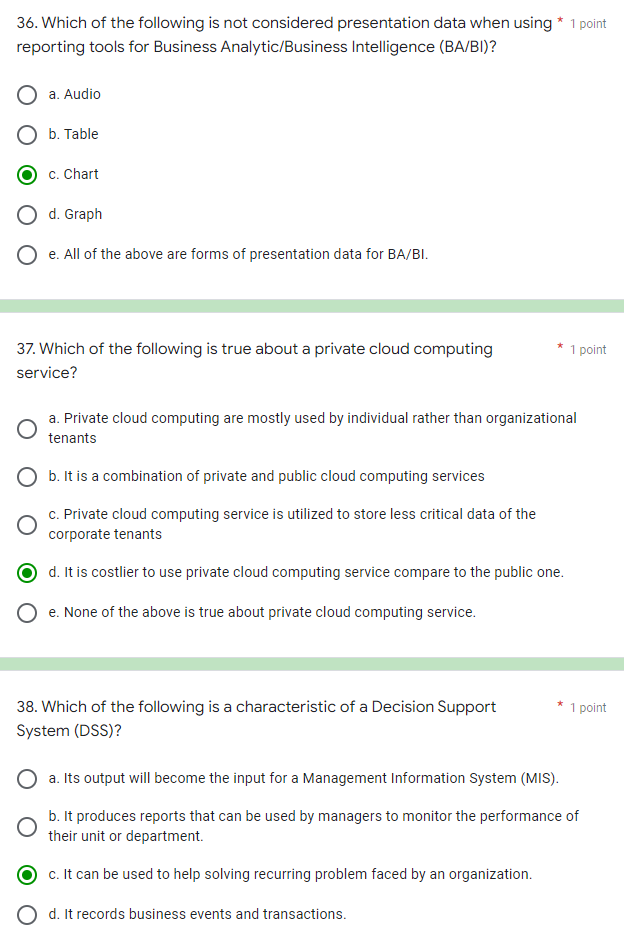 36. Which of the following is not considered