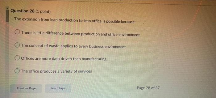 The extension from lean production to lean office