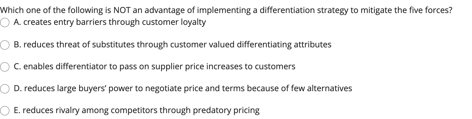 All of the following benefits are available from