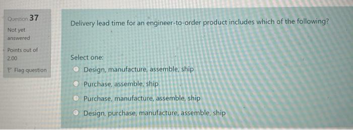Question 35 A major input to an MRP system is: