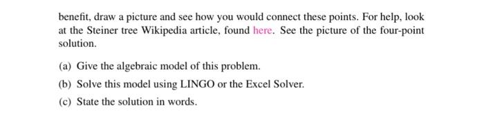 NOTE: USE LINGO ONLY! 2. (20 marks) A mining