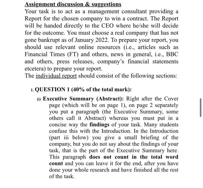 Do only Abstract intro and Q1 Assignment