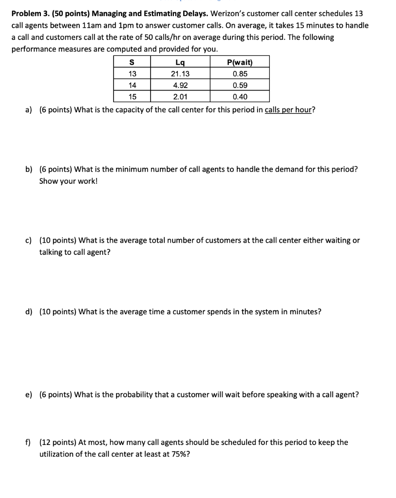 Problem 3. (50 points) Managing and Estimating