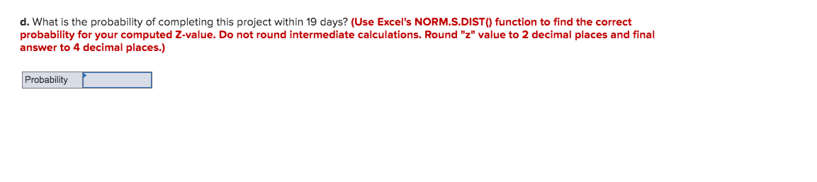 The following represents a project that should be