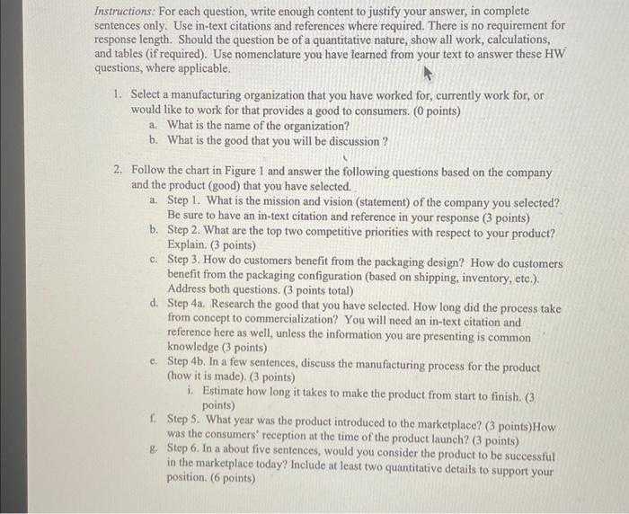 Instructions: For each question, write enough