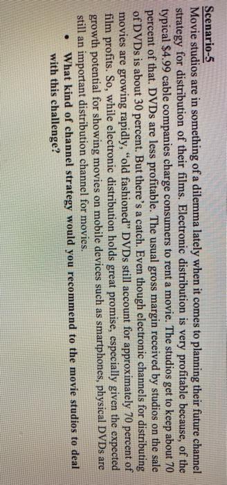 Scenario-5 Movie studios are in something of a