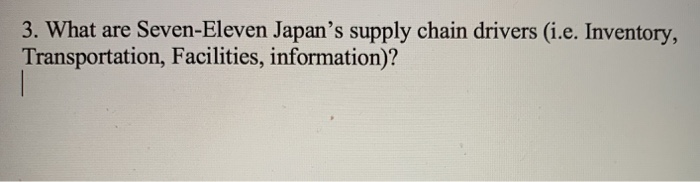 3. What are Seven-Eleven Japan's supply chain