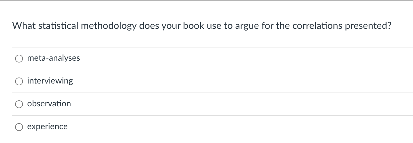 What statistical methodology does your book use