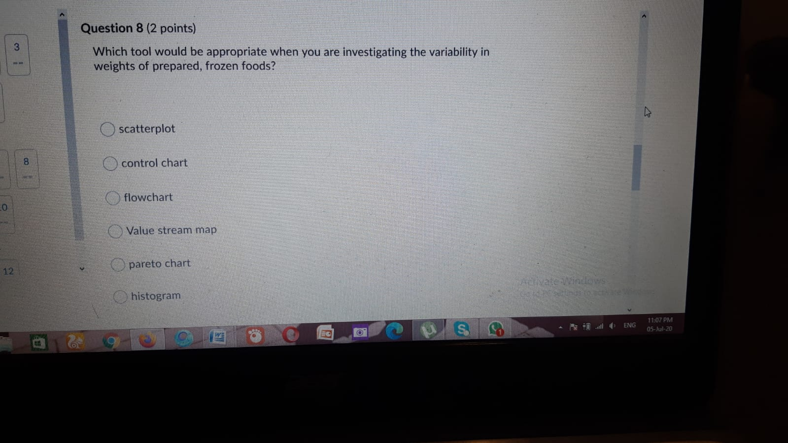 3 Question 8 (2 points) Which tool would be