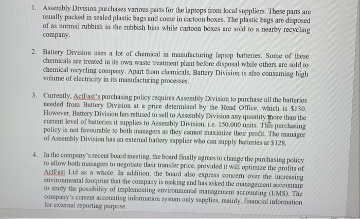 Case Study Two: Act Fast Ltd Act Fast Ltd is a