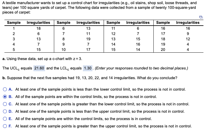 What is the correct answer for part b? A textile