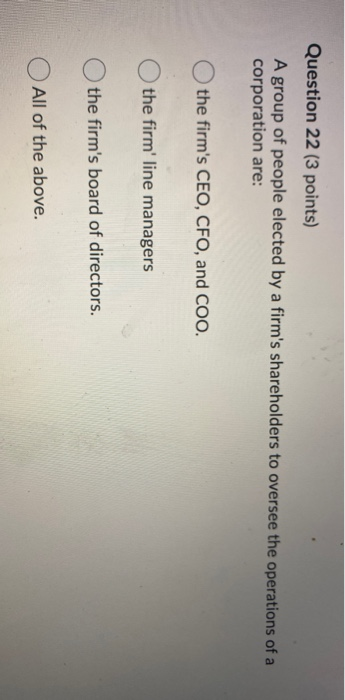 Question 20 (3 points) The human relations