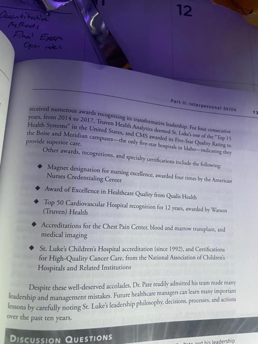 Questions 1-6 PART II INTERPERSONAL SKILLS CASE